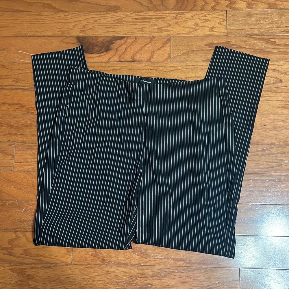 Pin striped business ankle slacks